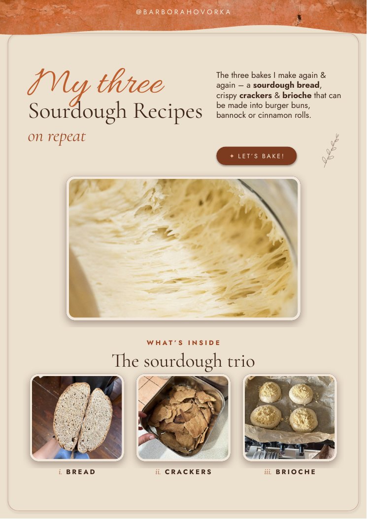 Cover of My Three Sourdough Recipes on Repeat